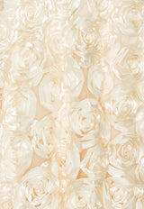 ROTATE 3D Flower Midi Sun Skirt Cream 114567857_OFF-WHITE