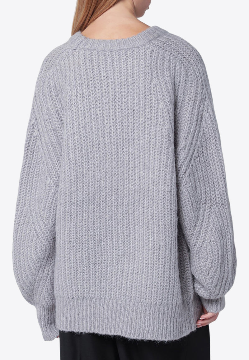 ROTATE Logo-Intarsia Crewneck Sweater 114641039WO/R_ROTAT-039