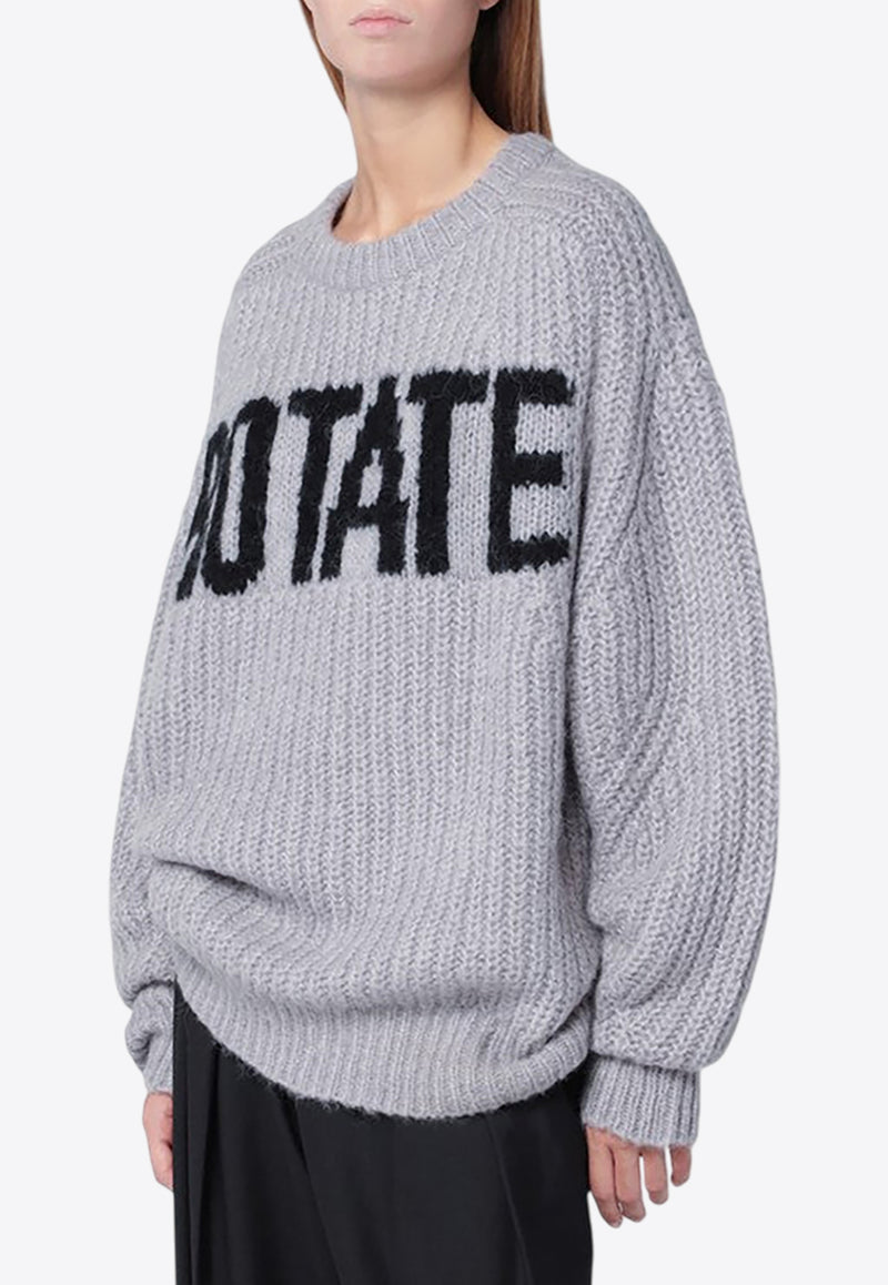 ROTATE Logo-Intarsia Crewneck Sweater 114641039WO/R_ROTAT-039