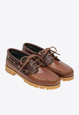 VINNY’s Aztec Leather Boat Shoes Brown 11510/S_VINN-800
