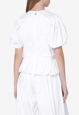 ROTATE Alix Puff-Sleeved Top White 115161400CO/S_ROTAT-400