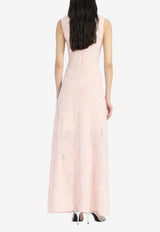 ROTATE Jacquard Mesh Maxi Dress Pink 1152281809_PINK