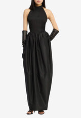 ROTATE Halterneck Satin Maxi Dress Black 115242100_BLACK