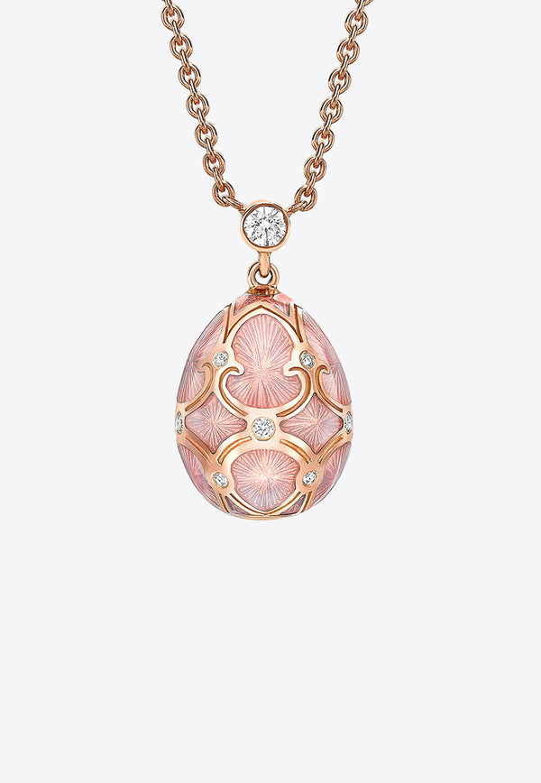 Fabergé Heritage Small Egg Pendant Necklace in 18-karat Rose Gold Pink 1152FP1441