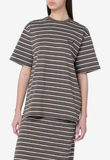 ROTATE Stripe Oversized T-shirt Brown 1153182476CO/S_ROTAT-2476