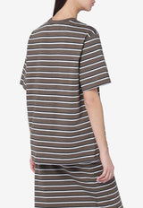ROTATE Stripe Oversized T-shirt Brown 1153182476CO/S_ROTAT-2476