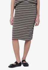 ROTATE Striped Pencil Skirt Brown 1154742476CO/S_ROTAT-2476