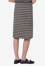 ROTATE Striped Pencil Skirt Brown 1154742476CO/S_ROTAT-2476