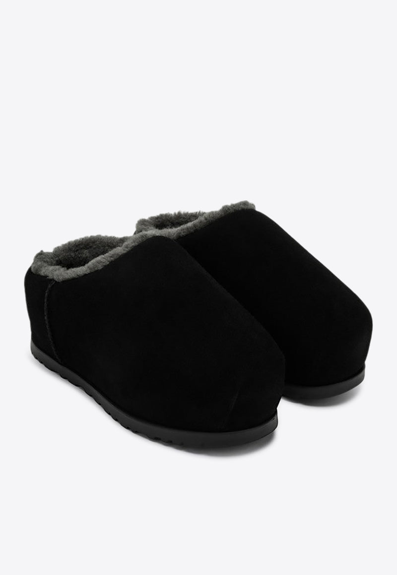 UGG Pumped Suede Slippers Black 1158215SUE/P_UGG-BLK