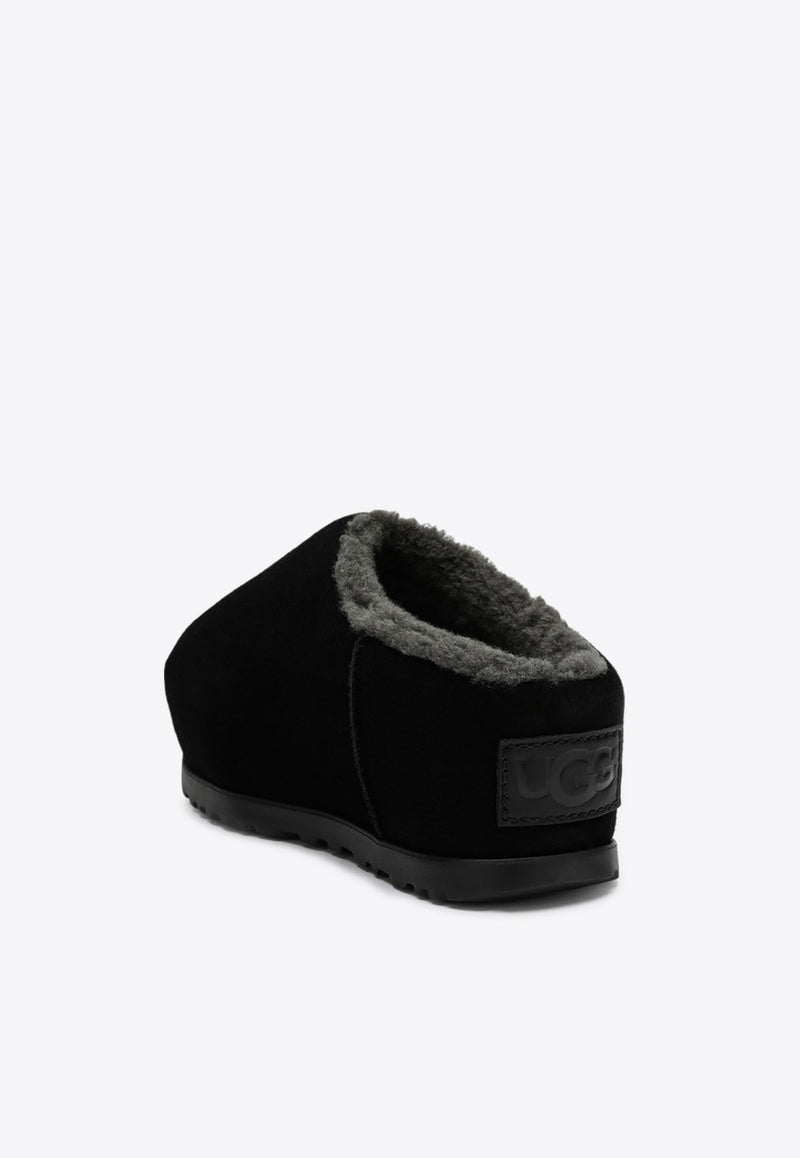 UGG Pumped Suede Slippers Black 1158215SUE/P_UGG-BLK