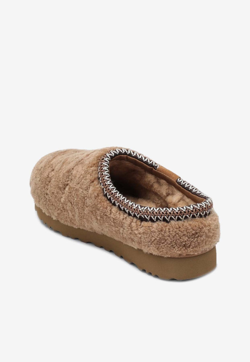 UGG Tasman Maxi Curly Flat Mules Chestnut 1158356EF/P_UGG-CHE