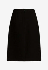 Etro Foliage Embroidered Sheath Skirt 11602-7216 0001 Black