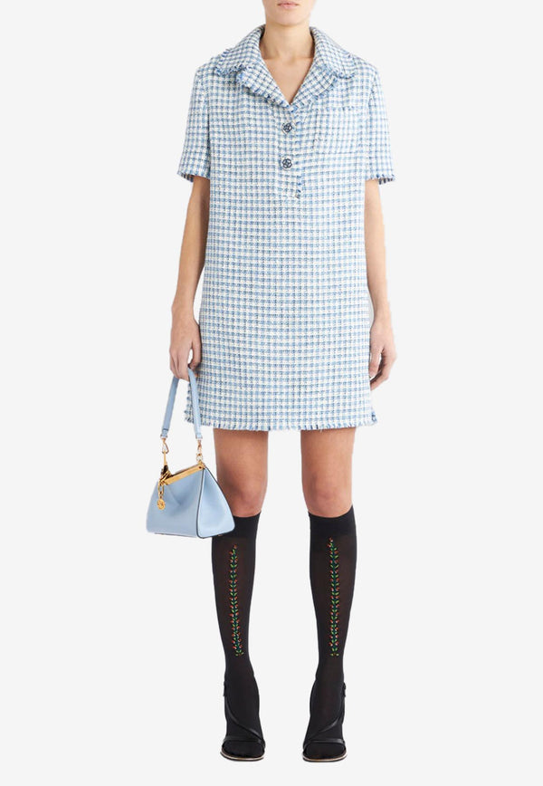 Etro Bouclé Mini Shirt Dress 11620-0512 0250 Blue