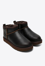 UGG Classic Ultra Mini Leather Boots Brown 1163490LE_UGG-IWD