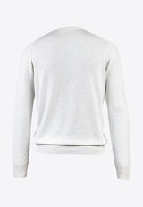 Basket-Weave Wool Sweater