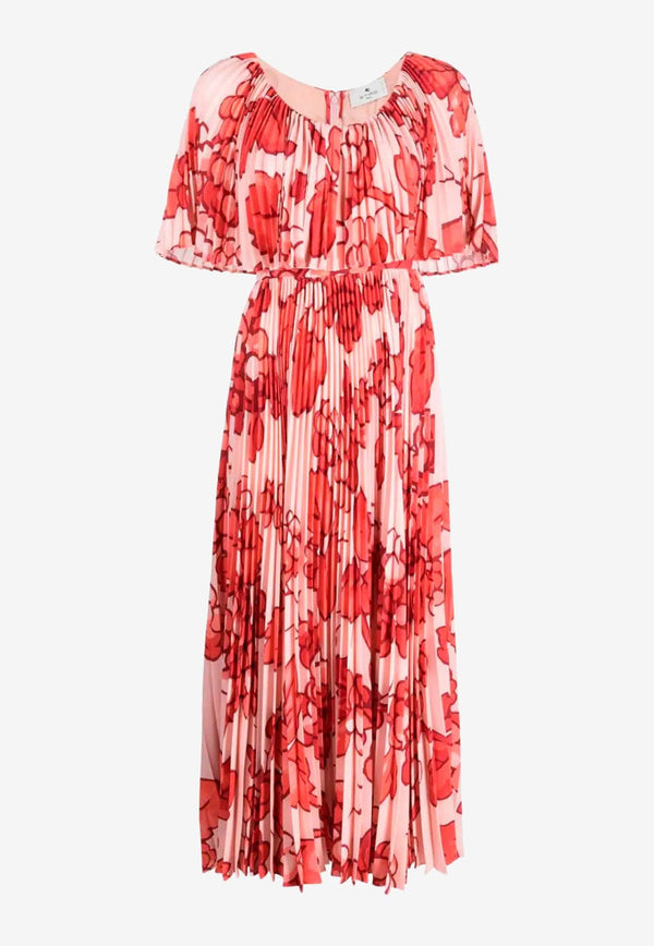 Etro Berry Print Pleated Midi Dress 11653-5138 0650 Multicolor