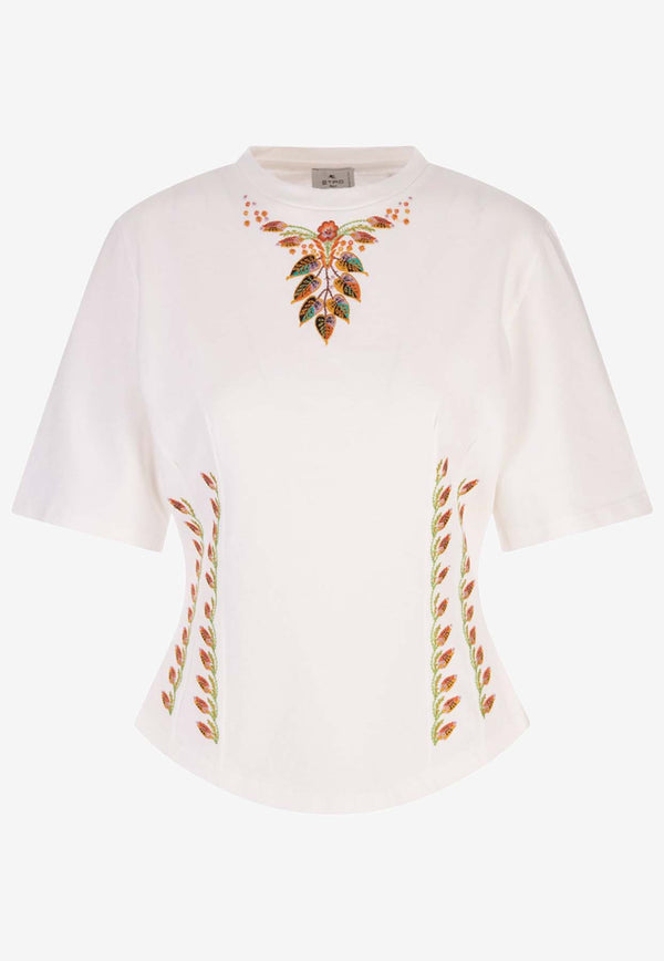Etro Foliage Embroidery Top 11848-9632 0990 White