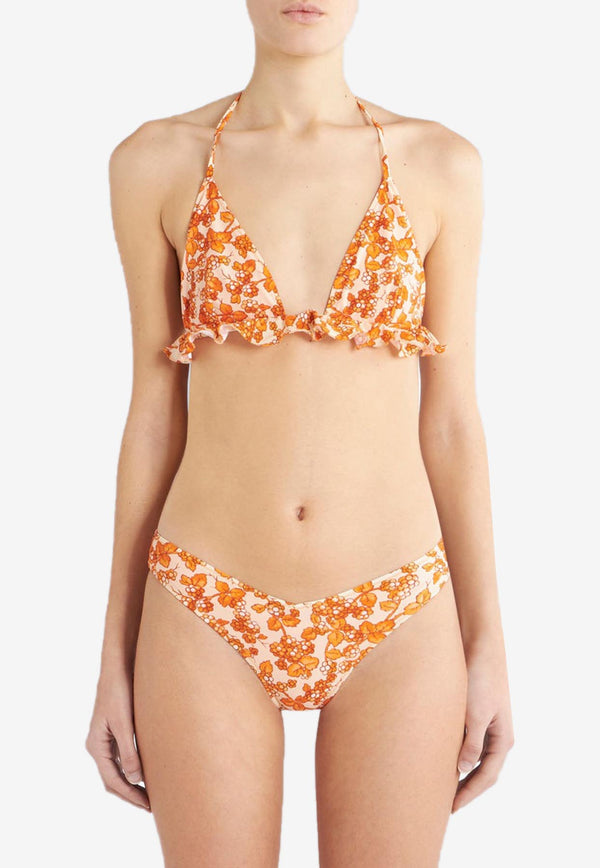 Etro Berry Print Triangle Bikini 11875-4462 0750 Orange