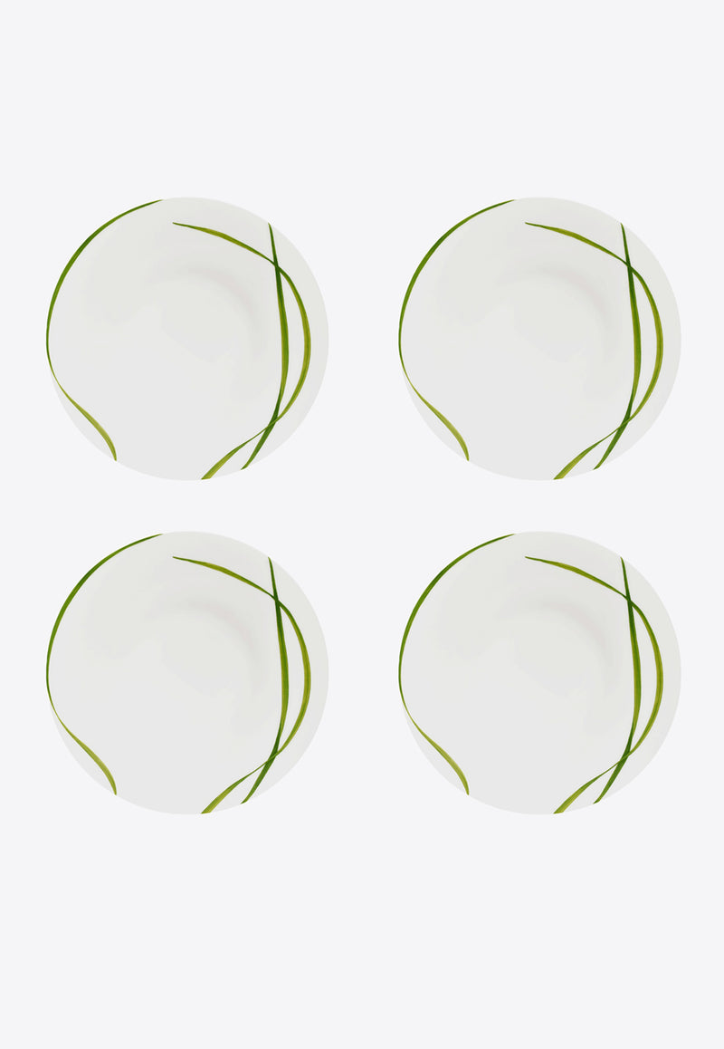 TAITÙ Life In Green Soup Plate - Set of 4 Green 12-13-5