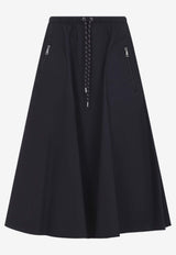 Moncler Midi Flared Skirt Navy