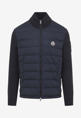 Moncler Logo-Patched Down Jacket Blue