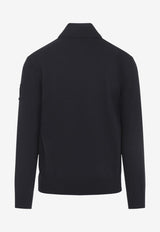 Moncler Logo-Patched Down Jacket Blue