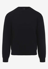 Moncler Wool Crewneck Sweater Black