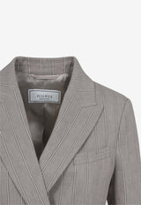 Double-Breasted Striped Blazer