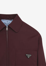 Logo-Plaque Zip-Up Jacket