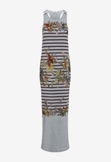Jean Paul Gaultier Mariniere Maxi Dress Gray