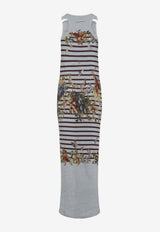 Jean Paul Gaultier Mariniere Maxi Dress Gray