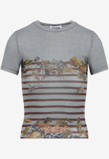 Jean Paul Gaultier Printed Crewneck T-shirt Gray