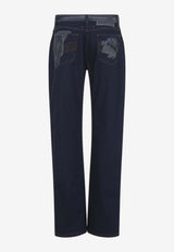 Jean Paul Gaultier Washed Straight-Leg Jeans Blue