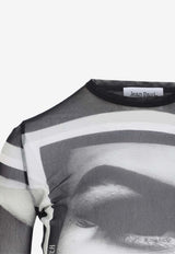 Printed Crewneck Top
