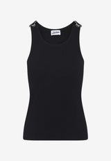 Jean Paul Gaultier Logo-Embroidered Tank Top Black