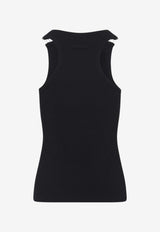 Jean Paul Gaultier Logo-Embroidered Tank Top Black