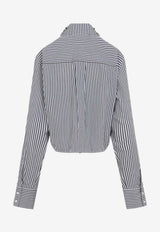 Quagga Striped Cropped Shirt