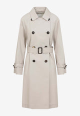 Double-Breasted Belted Trench Coat