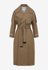 U Double-Breasted Trench Coat