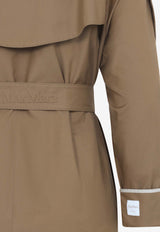 U Double-Breasted Trench Coat