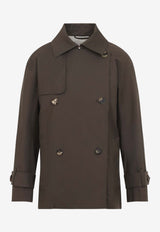 Zeno Double-Breasted Short Trench Coat