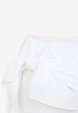 Curvone Knotted Off-Shoulder Blouse