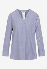 Chicca V-neck Striped Blouse