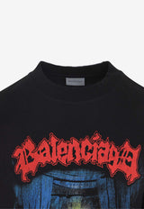 Graphic Print Faded T-shirt