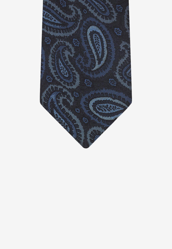 Etro Paisley Silk Tie 12026-9640 0200 Blue