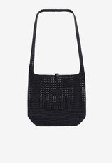 Medium Le 5 À 7 East-West Raffia Tote Bag