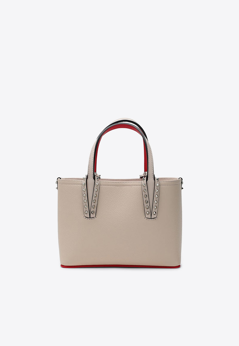 Christian Louboutin Mini Cabata Leather Tote Bag Ivory 1205054LE/P_LOUBO-F611