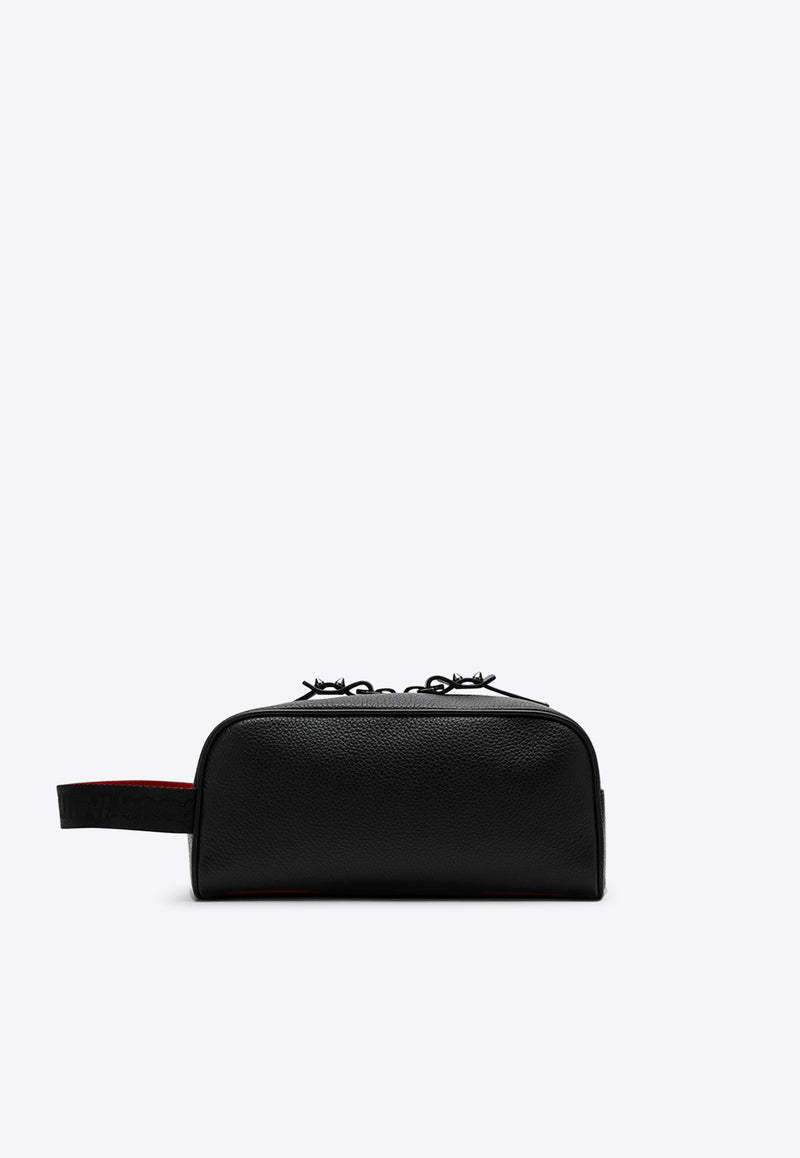 Christian Louboutin Blaster Calf Leather Pouch Bag Black 1205142LE/P_LOUBO-CM53