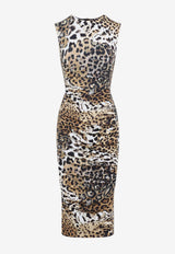 Jaguar Print Midi Dress