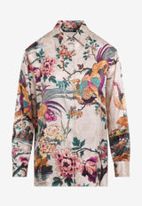Floral Print Silk Shirt